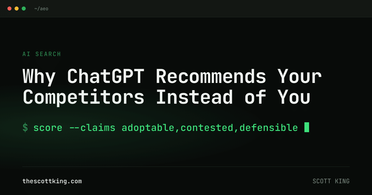 Why ChatGPT Recommends Your Competitors Instead of You
